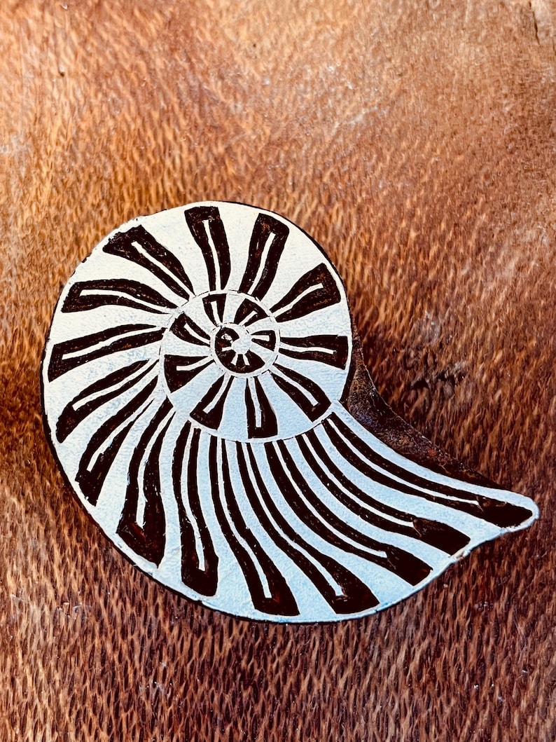 Nautilus Shell Stamp for Ceramics, Small POTTERY STAMP, Textiles - Etsy