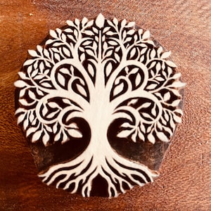 Celtic Tree of Life Stamp, Hand Carved Rosewood, Woodblock