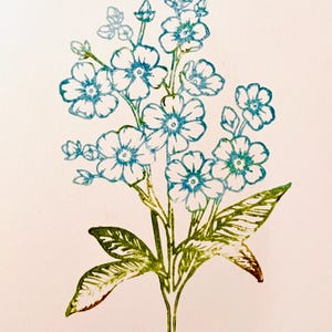 Vergissmeinnicht Blumen Stempel, Vergissmeinnicht Blumen Stempel, Scrapbooking, Kartengestaltung, Scrapbooking, Journaling.