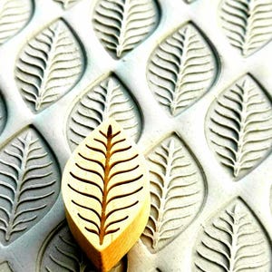Leaf Stamp for Clay, Pottery, Fabric, 5cm Maple Woodblock