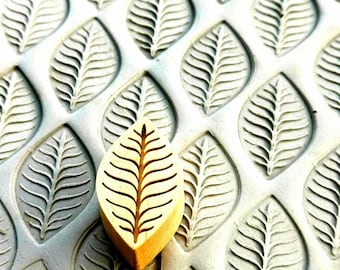 Leaf Stamp for Clay, Pottery, Fabric, 5cm Maple Woodblock