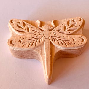 Dragonfly stamp for Ceramics, maplewood POTTERY STAMP, Woodblock, Clay, textiles, Pottery, baking cookie stamp