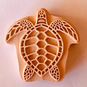 Turtle stamp for Ceramics, maplewood POTTERY STAMP, Woodblock, Clay, textiles, Pottery, baking cookie stamp