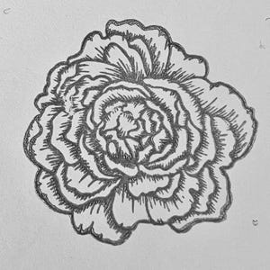Peony Stempel, Stempel tief, für Scrapbooking, Kartengestaltung, Scrapbooking, Journaling und Basteln.