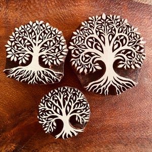 Baum des Lebens Stempel, keltischer Holzschnitt, Tonstempel