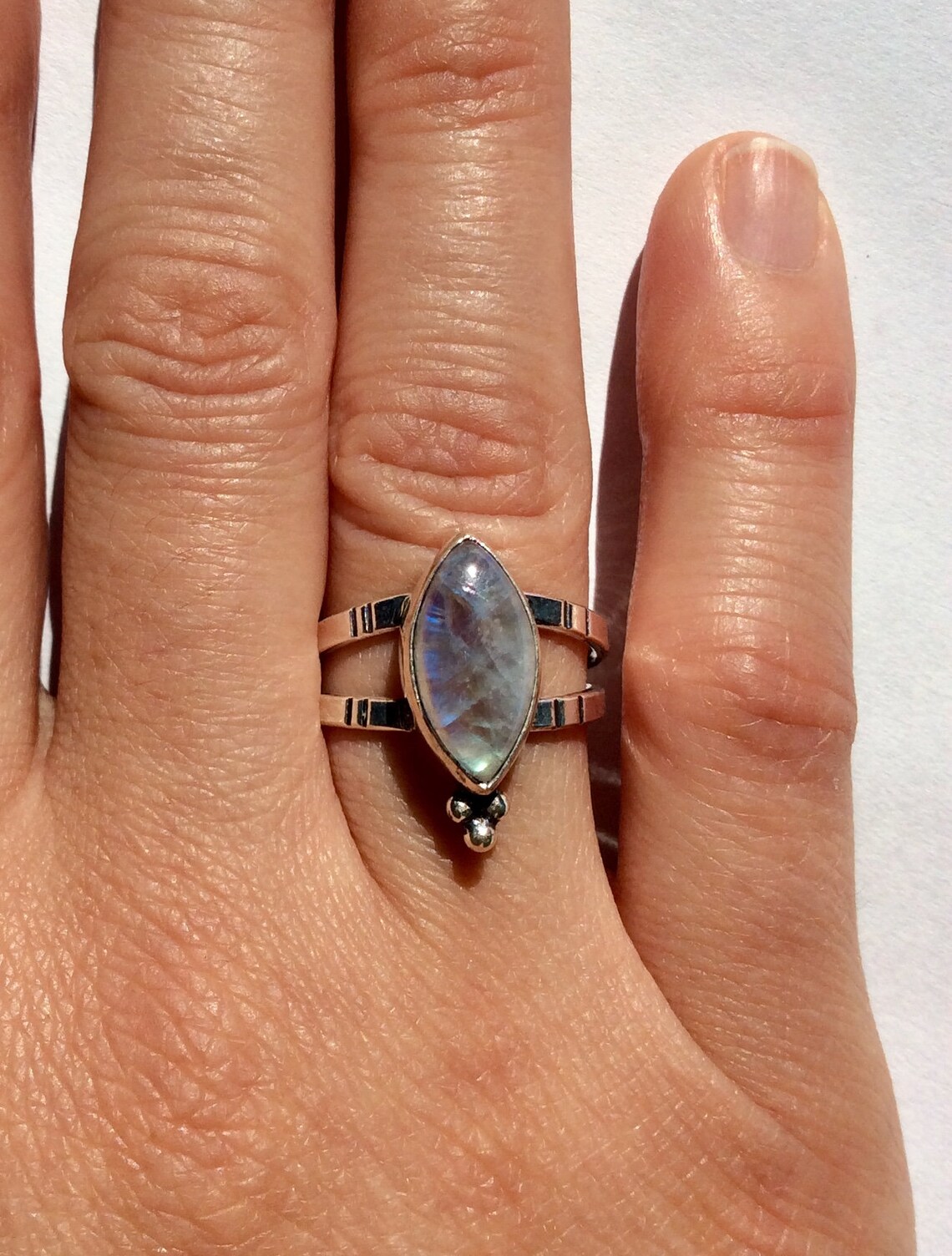 Moonstone Ring 925 Silver Rings From India Bohemian Size 6 Etsy UK