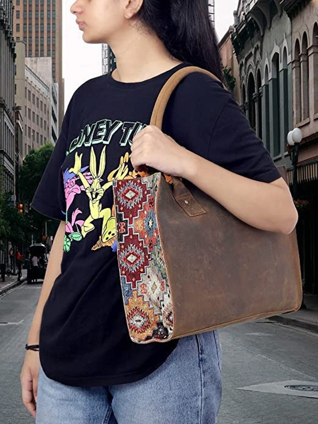 Leather Tote Bag Gift for Women Leather Gift Bags Work Bag Etsy