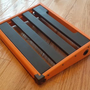 Handcrafted Basketweave/Panama Orange Tolex Guitar Pedalboard