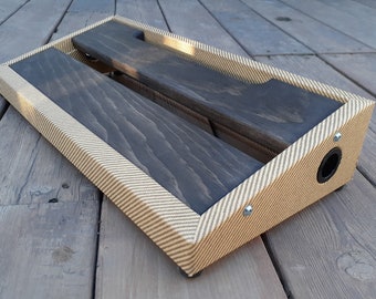 Handcrafted Tweed Tolex Guitar Pedalboard