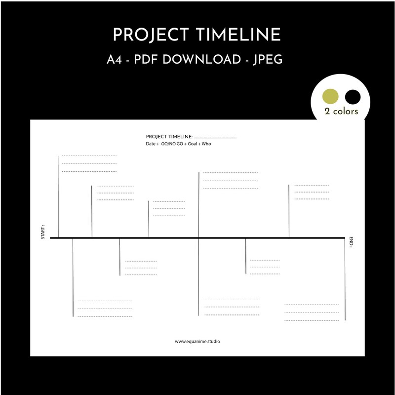 Project Timeline Template Etsy
