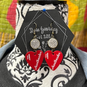 guitar pick earrings