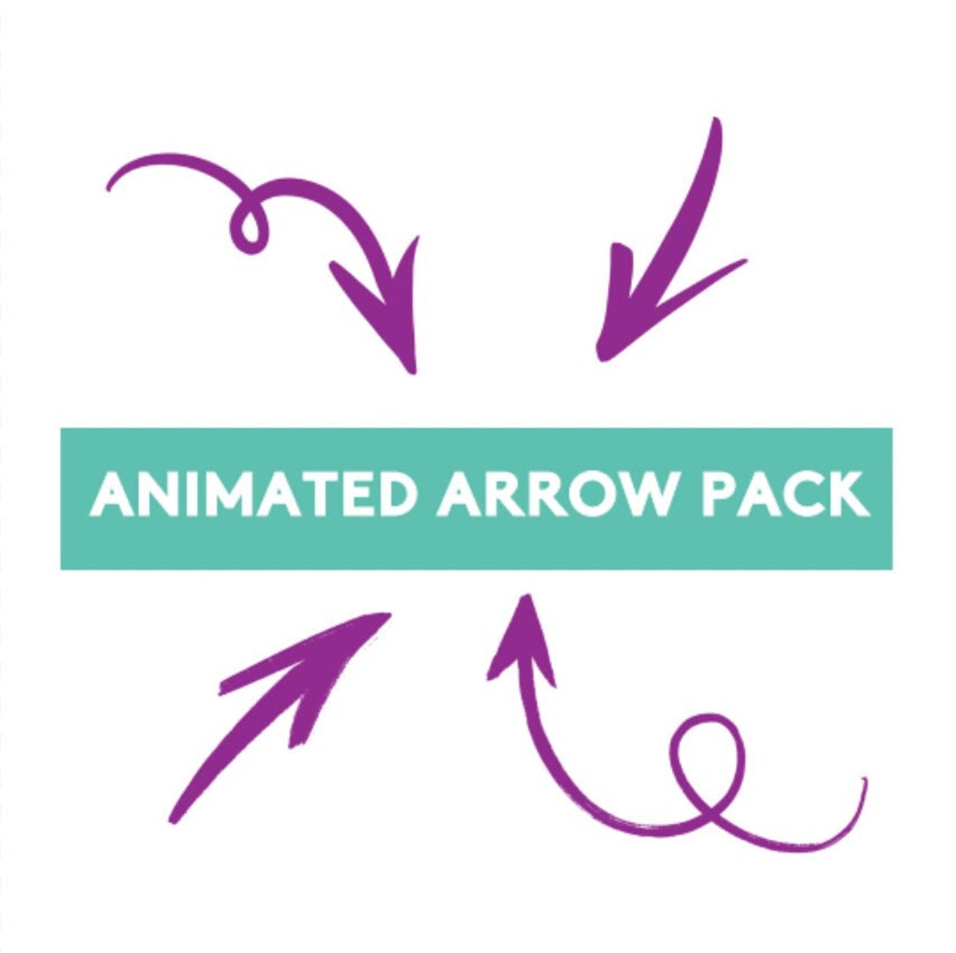 Purple Arrow Transparent Animated Pop Ups for Youtube Videos Etsy