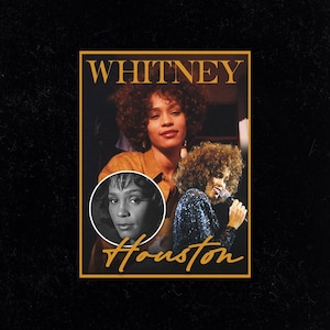 Whitney Houston Print Ready for Sublimation Printing DTG, DTF, printable, Singer, Downloadable.