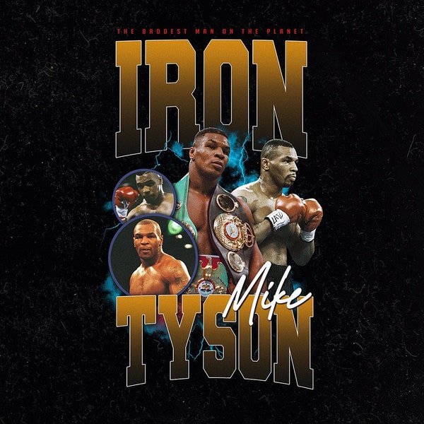 Mike Tyson PNG Print Ready for Sublimation Printing DTG, DTF, printable, Boxing, Downloadable.