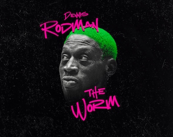 Dennis Rodman Basketball PNG Print Ready for Sublimation Printing DTG, DTF, printable, Downloadable.