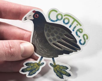 American Coot Sticker – Cooties Vinyl Decal – Waterbird Sticker – Wildlife Birdwatching Gift – Illustrated Wetland Animal