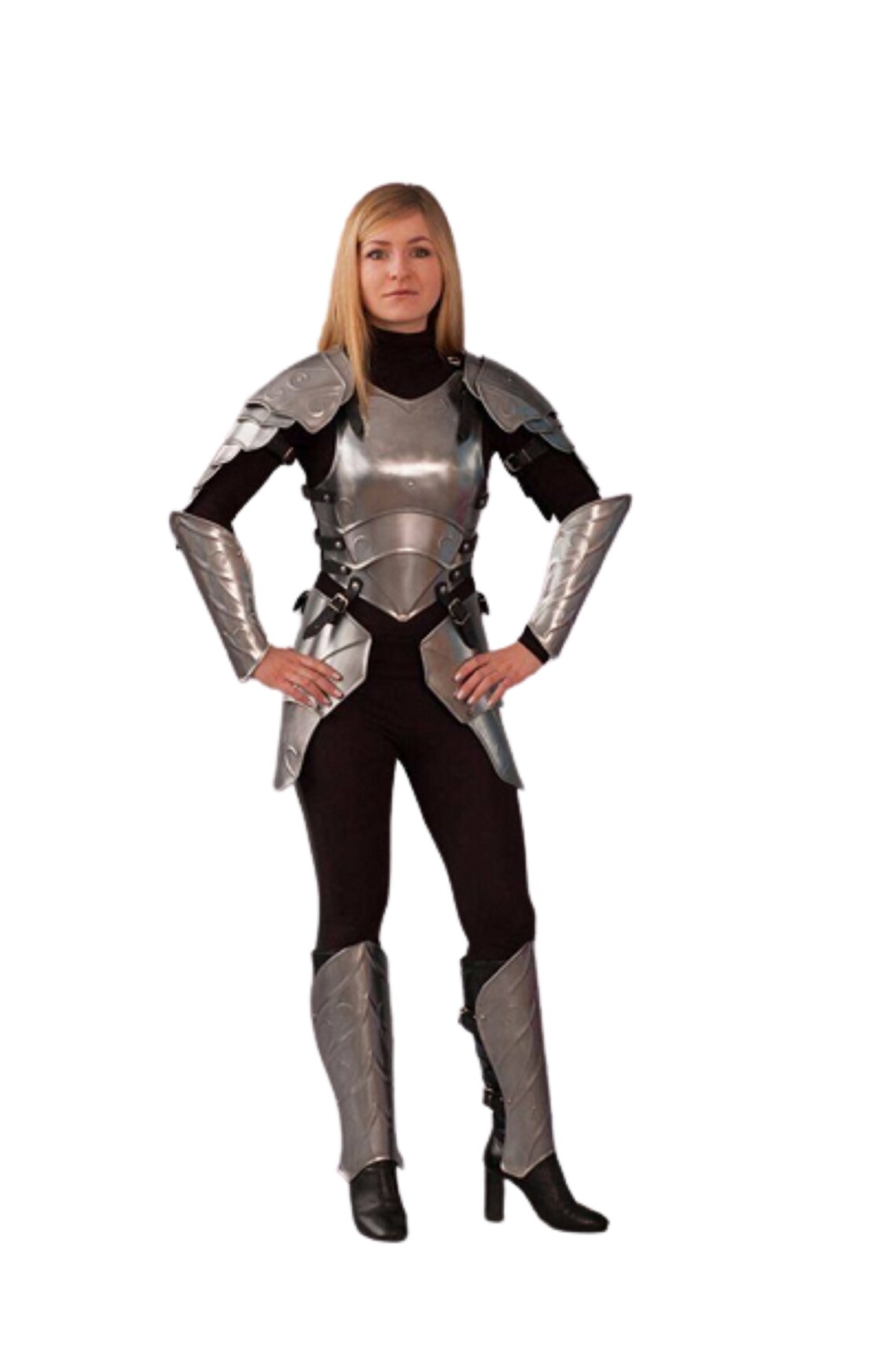 Medieval Knight Female Costume Steel Armor Lady Cuirass Etsy
