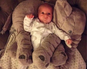 giant elephant baby pillow