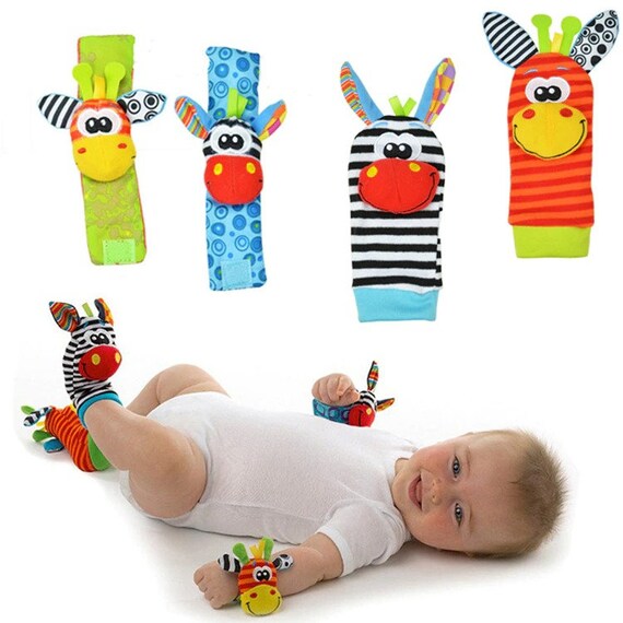 Kleinkind Baby Weiche Plüschtier Rassel Fußfinder Socke Frühe Entwicklung Kleinkind Baby Weiche Plüschtier Rassel Fußfinder Socke Frühe Entwicklung