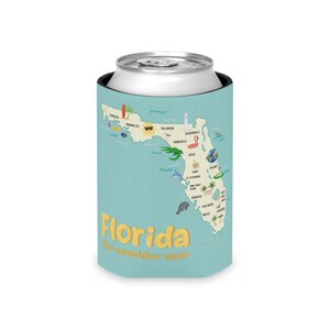 Mapa da Flórida Koozie - Refrigerador de latas