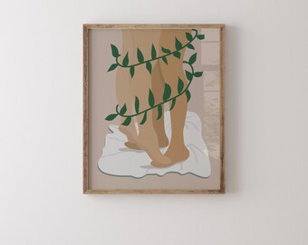 Love and Connection - Digital Art Illustration - Modern Relationship Art Print