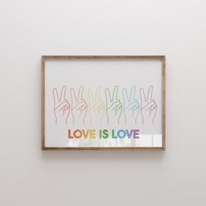 Love is Love Pride Art - LGBTQ Wall Decor - Home Wall Art