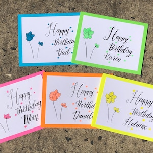Personalized Happy Birthday card