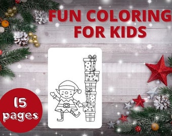 15 Christmas Theme Coloring Pages For Kids And Teens, Christmas Printable for Kids