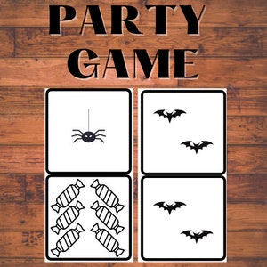 28 druckbare große Dominosteine, Halloween-Themenspiel, für Outdoor-Indoor-Spaßspiele, A4-Format