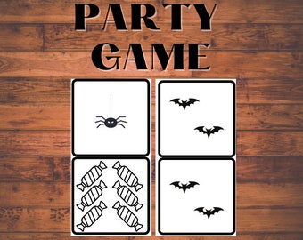 28 Printable Large Domino Pieces, Halloween Theme Game, for Outdoor Indoor Fun Games, A4 Format