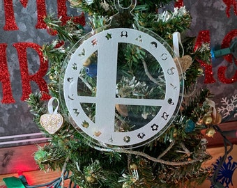 Smash Bros-inspired - Custom Engraved Christmas Ornament