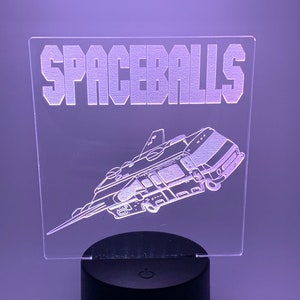 SpaceBalls Winnebago Eagle 5 Ship, Engraved LED Light - Desk light or Night Light