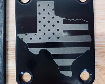 Texas Special - Custom etched Guitar Neck Plate