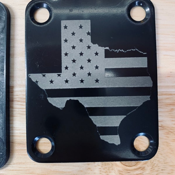 Texas Special - Custom etched Guitar Neck Plate