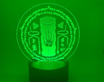 Zelda-inspired Tears of the Kingdom style - Engraved LED Light - Desk light or Night Light