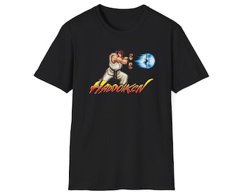 Ryu Hadouken Graphic T-Shirt | Retro Fighting Game Arcade Tee