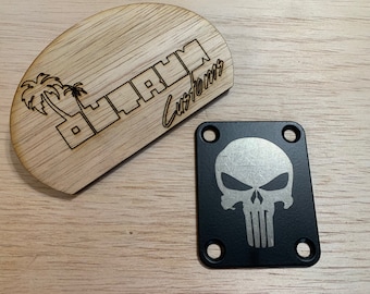 Punisher - Custom etched Guitar Neck Plate