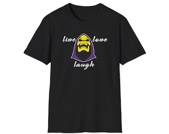 Skeletor "Live Love Laugh" Tee | Skeletal Villain Graphic T-Shirt