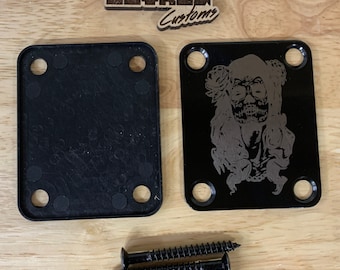 Day of the Dead girl - Custom etched Guitar Neck Plate