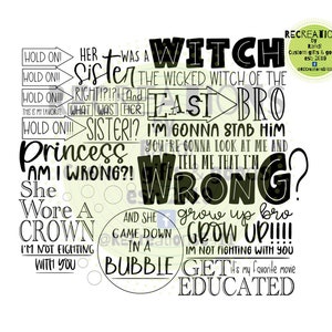 TikTok inspired wizard of oz humor argument instant download png sublimation design, downloadable print then cut file.