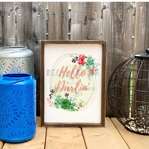 Hello Darlin' Instant Download PNG, Sublimation Design, Succulent ...