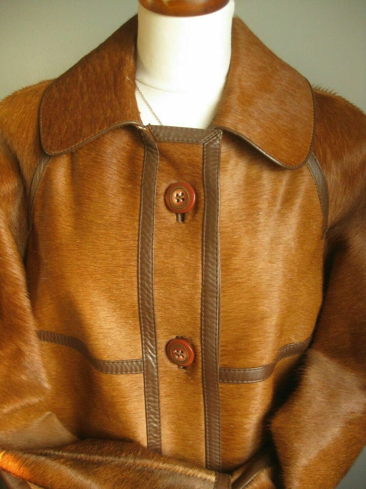 Faux pony skin coat deals