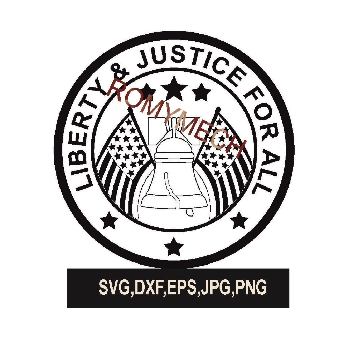 Liberty & Justice for All Etsy