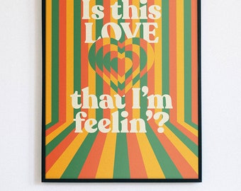 Bob Marley - Is This Love, One Destiny, Typographic art, Music wall art print.