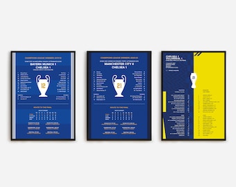 Chelsea Champions League Winners Print: 2012 & 2021 (Digital Download)