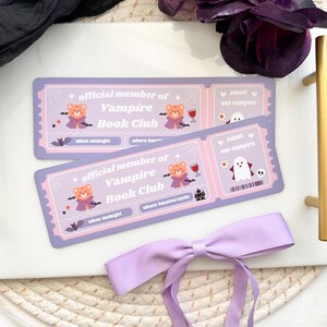 Vampire Book Club Bookmark | Gothic Romance Bookmark | Dark Academia Bookmark | Spooky Bookmark | Vampire Lover Gift | Halloween Bookmark