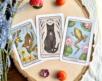 Forest Witch Tarot Card Bookmark: Intuitively Picked, Mystery Stickers