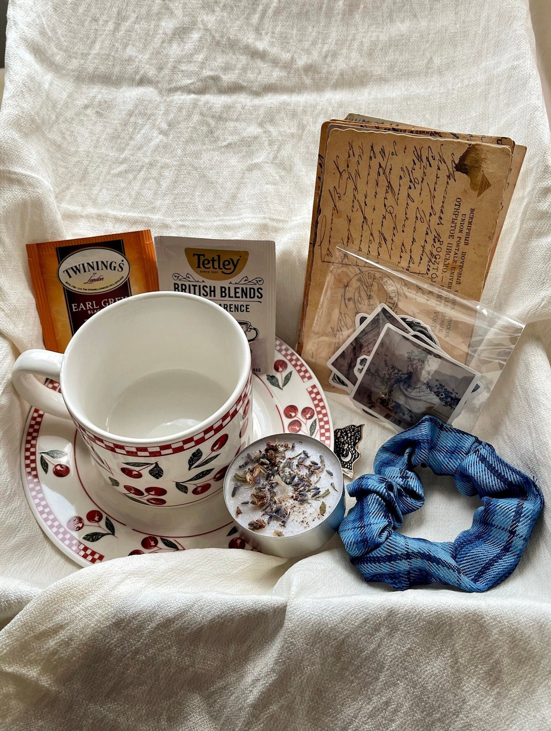 Dark Academia Gift Box: Upcycled Teacup, Stickers, Postcards - Etsy