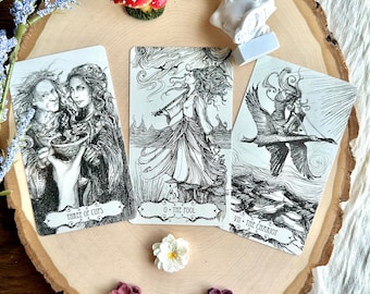 Abyss Tarot Card Bookmark: Intuitively Picked Mystery Card & Stickers