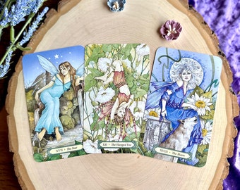 Fairy Tarot Card Bookmark: Intuitively Picked with Mystery Stickers
